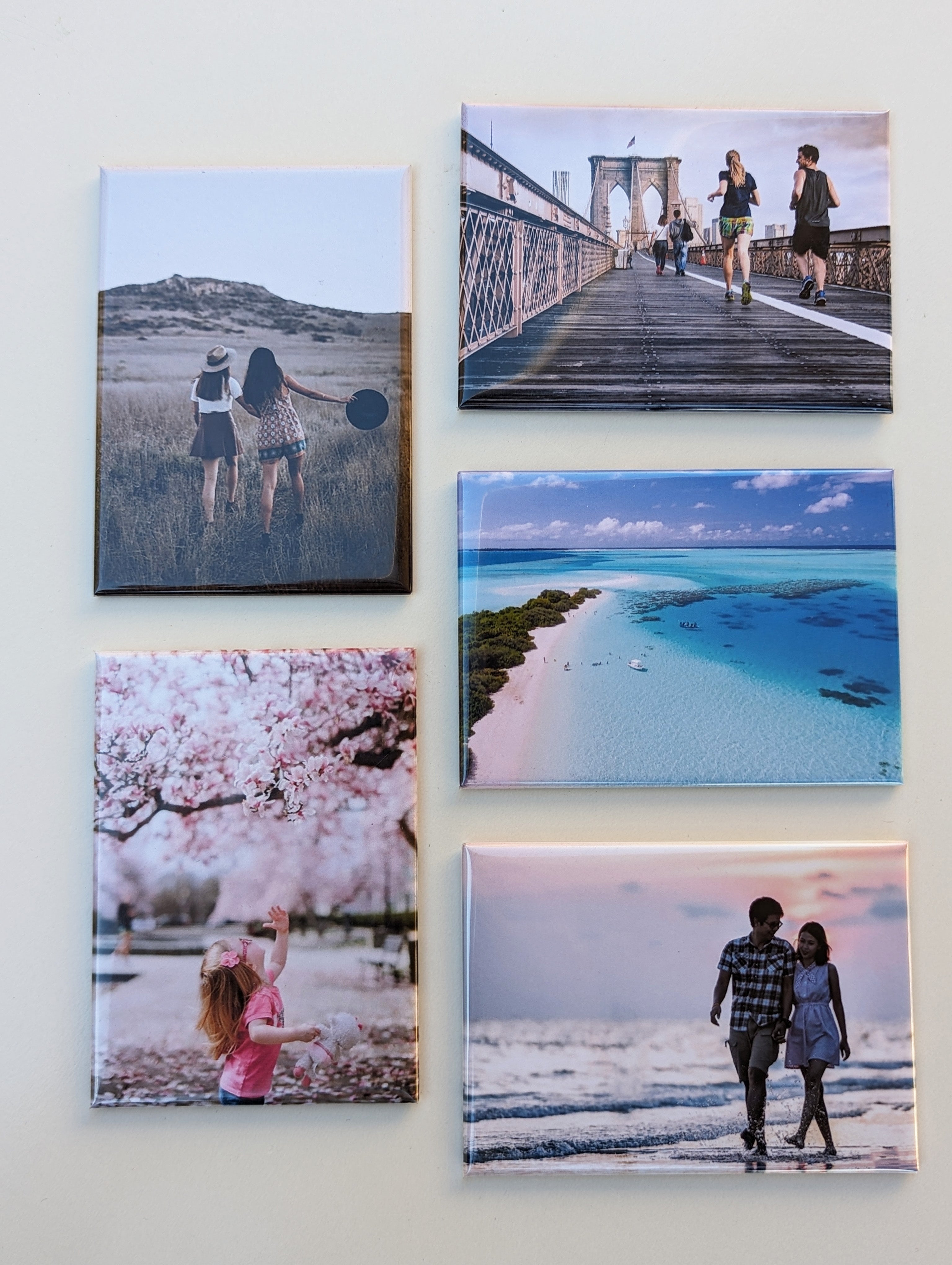 rectangles photos into fridge magnets