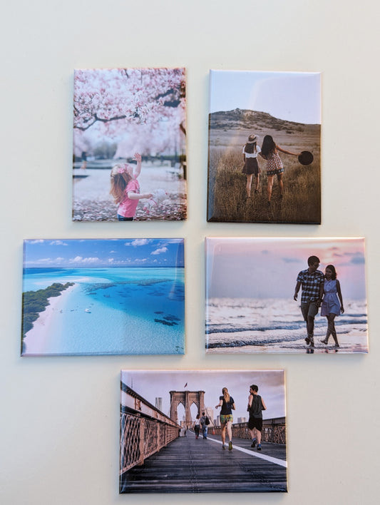 rectangles photos into photo magnets